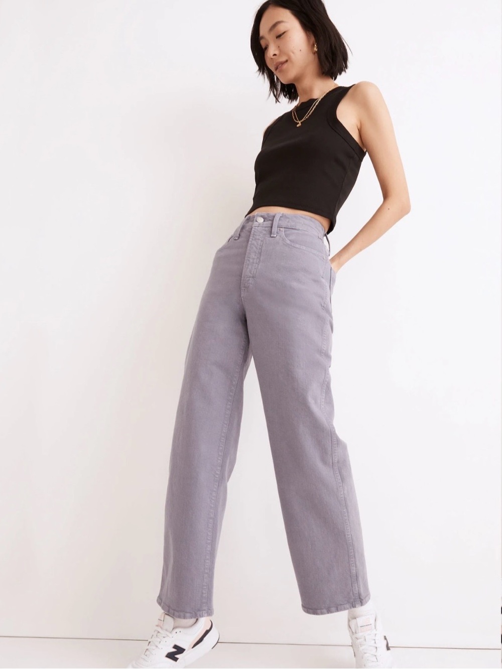 Madewell The Perfect Vintage Wide-Leg Jean in Dusk Peri - Size 29